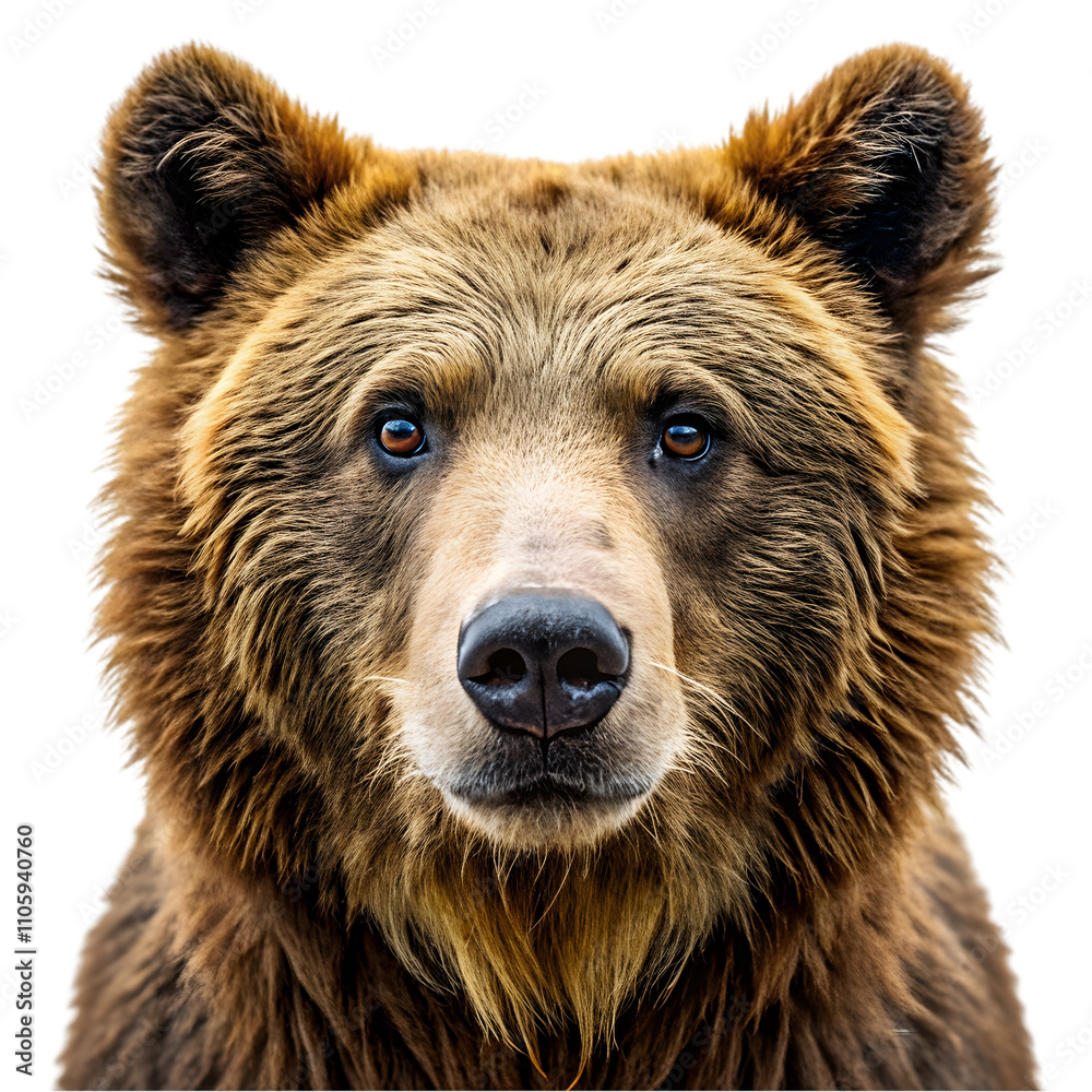 bear portrait isolated on transparent background bear portrait isolated on transparent background