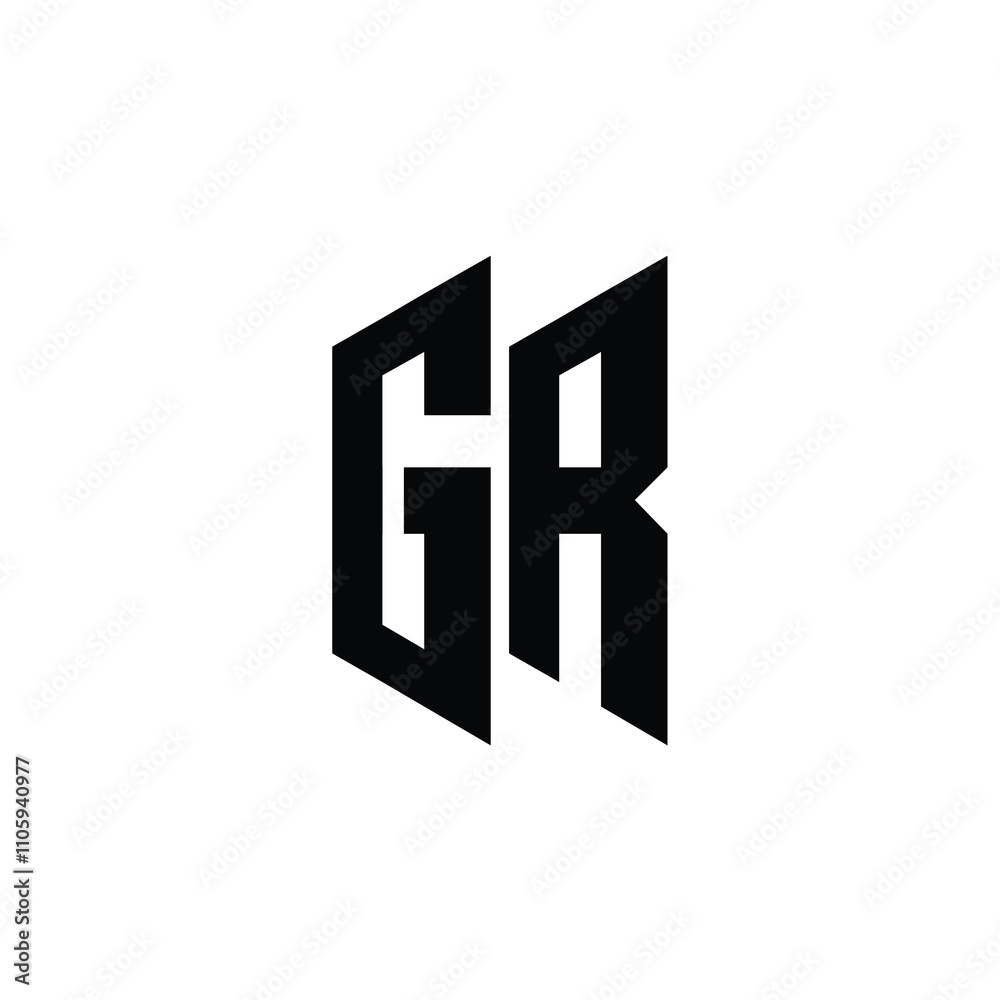 GR monogram logo design letter text name symbol monochrome logotype alphabet character simple logo GR monogram logo design letter text name symbol monochrome logotype alphabet character simple logo