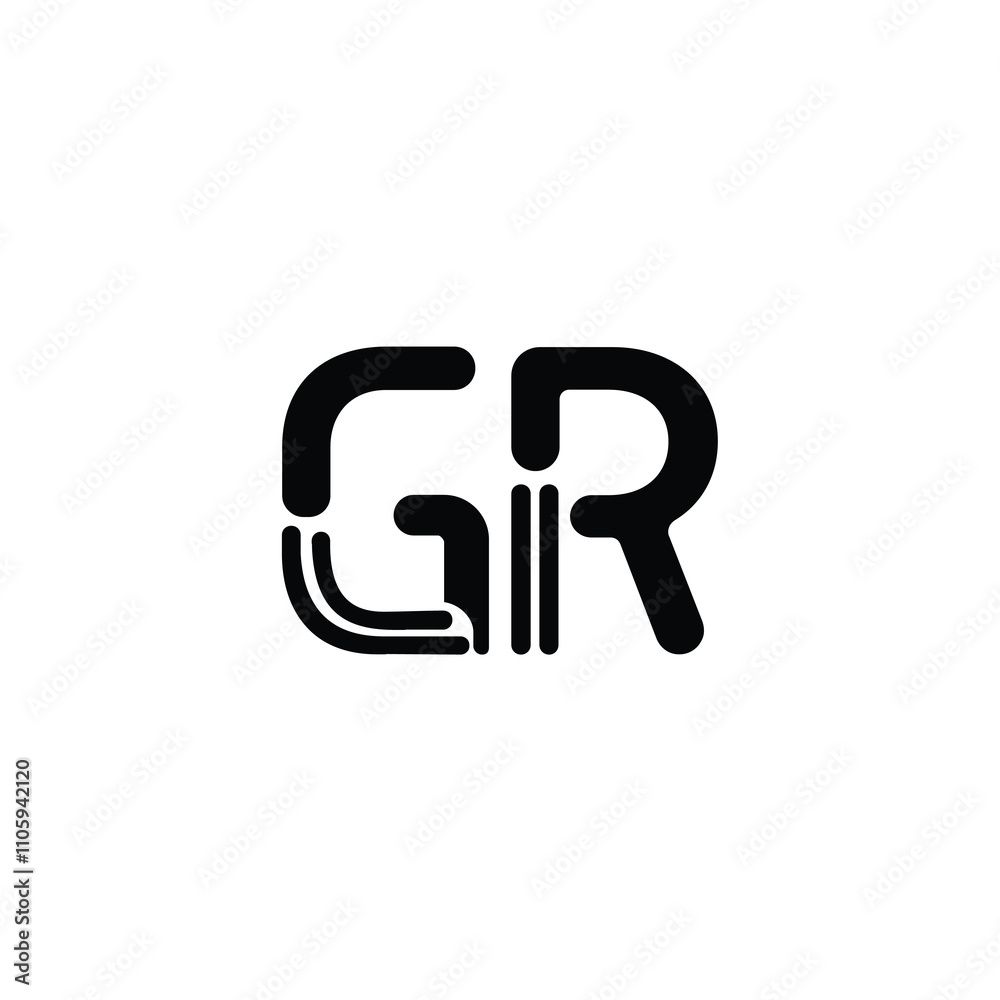 GR monogram logo design letter text name symbol monochrome logotype alphabet character simple logo GR monogram logo design letter text name symbol monochrome logotype alphabet character simple logo