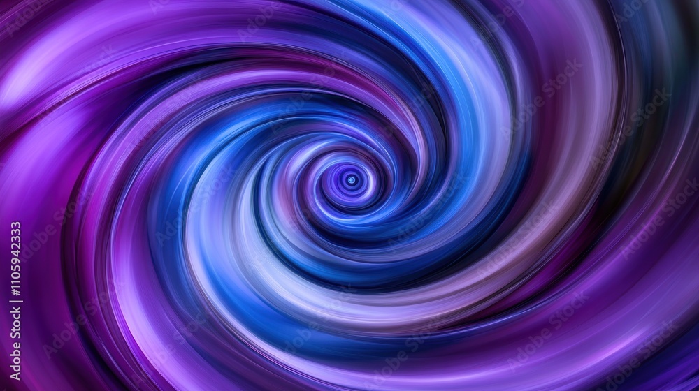 Abstract Swirling Vortex of Blue and Purple Hues Abstract Swirling Vortex of Blue and Purple Hues