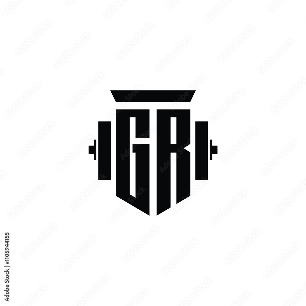 GR monogram logo design letter text name symbol monochrome logotype alphabet character simple logo GR monogram logo design letter text name symbol monochrome logotype alphabet character simple logo