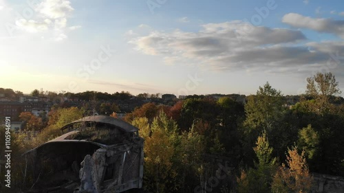 abandoned cement plant in Grodziec, silesia photo