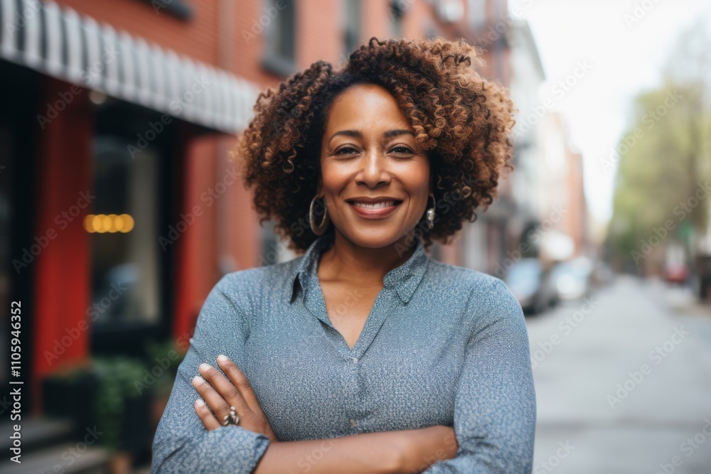 Portrait of a middle aged body positive senior African American woman Portrait of a middle aged body positive senior African American woman