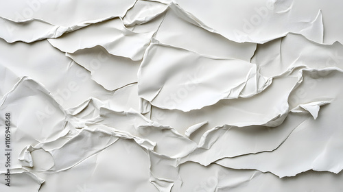 Texture of white crumpled paper