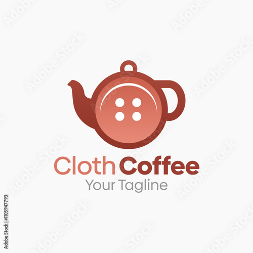 Cloth Coffee Logo Design Template. Good for Business, Agency, Community and Organization. 
