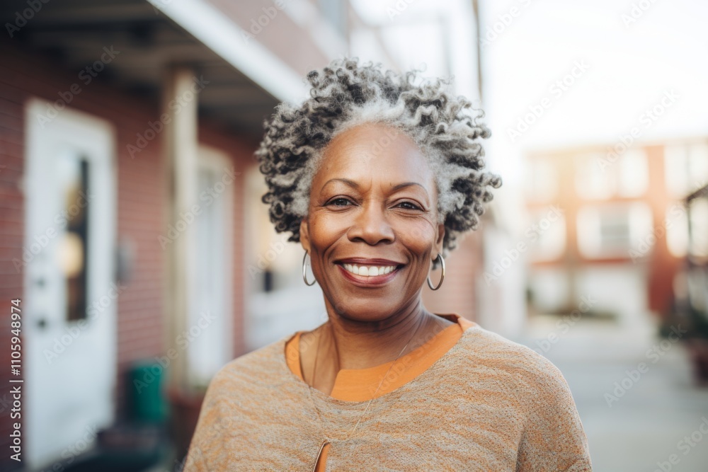 Portrait of a middle aged body positive senior African American woman Portrait of a middle aged body positive senior African American woman