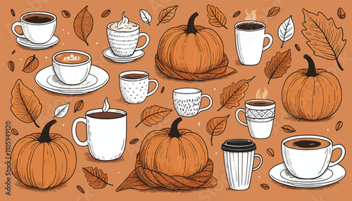 Adobe Illustrator Artwork, orange colors, pumpkin, 