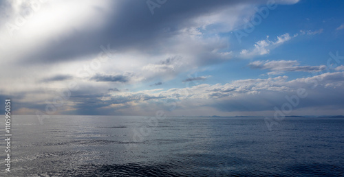 Seascape with cloud on a sunny day. photo