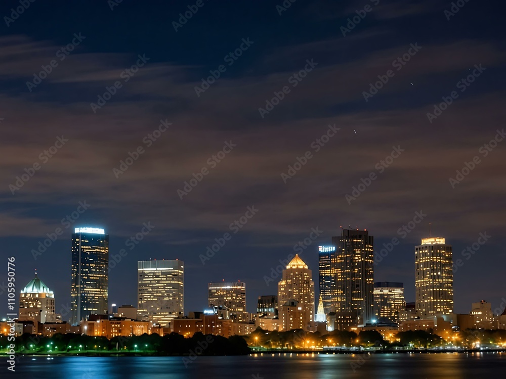 Obraz premium Downtown Boston, Massachusetts skyline.