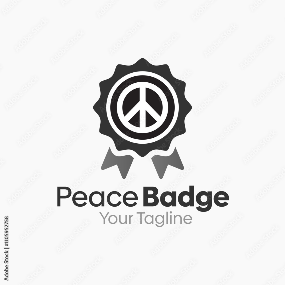Peace Badge Logo Design Template. Good for Business, Agency, Community and Organization. Peace Badge Logo Design Template. Good for Business, Agency, Community and Organization.