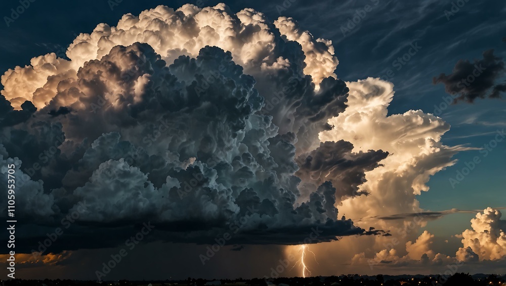 Dramatic sky with clouds after a thunderstorm. Dramatic sky with clouds after a thunderstorm.
