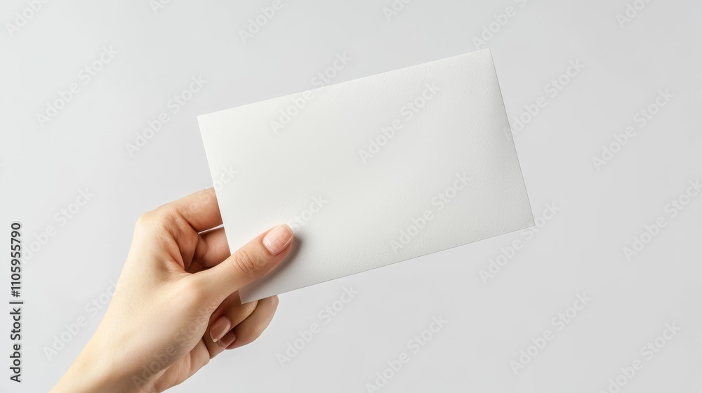 Blank Paper Sheet Being Lifted By Hand On Minimalist Background Blank Paper Sheet Being Lifted By Hand On Minimalist Background