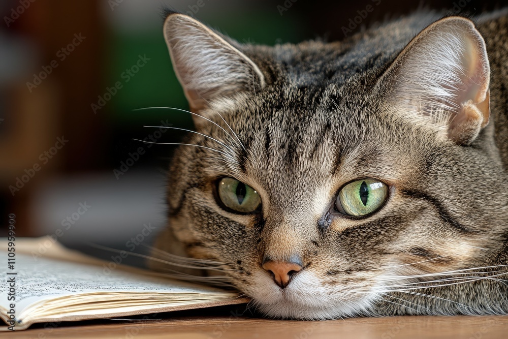 The cat looks curiously, the muzzle close-up. Beautiful simple AI generated image The cat looks curiously, the muzzle close-up. Beautiful simple AI generated image
