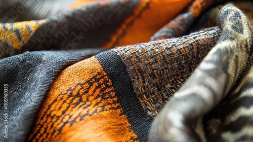 Unique Handmade Fabric with Intricate Patterns and Textures in Vibrant Colors