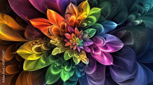 Beautiful abstract colorful flower design