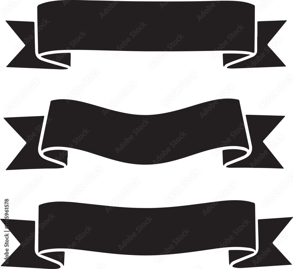 Set ribon banner vector Illustration Set ribon banner vector Illustration