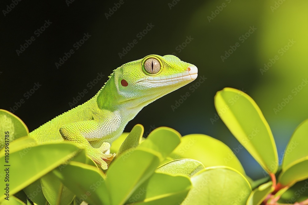 Green Anole relaxing on a branch - Shadow Creek Ranch Nature Trail. Beautiful simple AI generated image Green Anole relaxing on a branch - Shadow Creek Ranch Nature Trail. Beautiful simple AI generated image