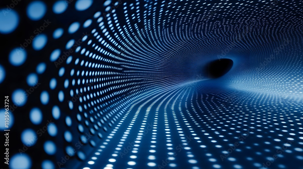 Abstract Blue Light Tunnel Pattern Design Abstract Blue Light Tunnel Pattern Design