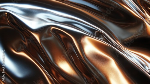 Glossy metallic surface reflecting light