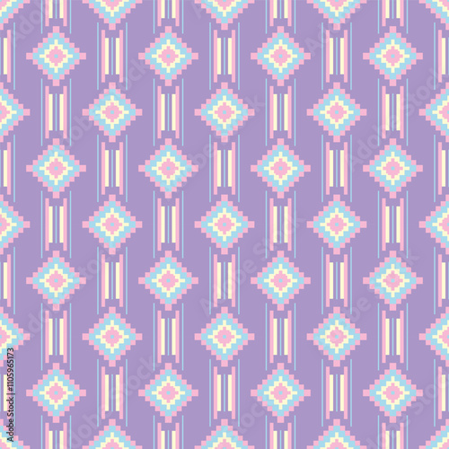 Vector geometric ornament in ethnic style. Abstract seamless pattern with EPS 10.Simple modern background texture. Repeat geo design