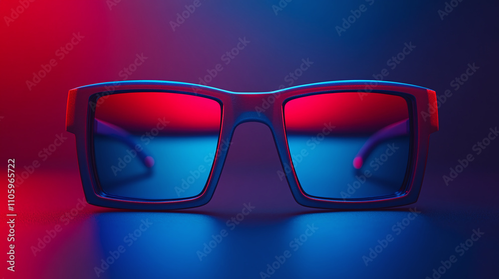 3d red and blue square cinema glasses isolated. theater watch film movie entertainment, spectator. 3d red and blue square cinema glasses isolated. theater watch film movie entertainment, spectator.