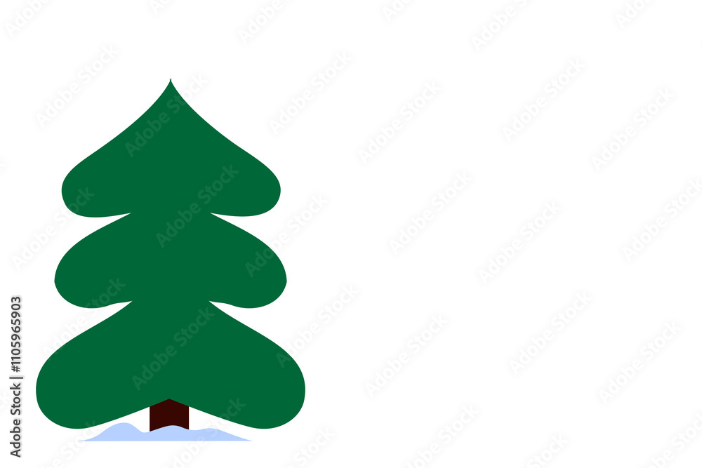 Woods, pine tree, fir, Christmas tree with snow. Colorful, flat vector illustration on transparent background. Vertical layout perfect for social media, card, banner or article. Woods, pine tree, fir, Christmas tree with snow. Colorful, flat vector illustration on transparent background. Vertical layout perfect for social media, card, banner or article.