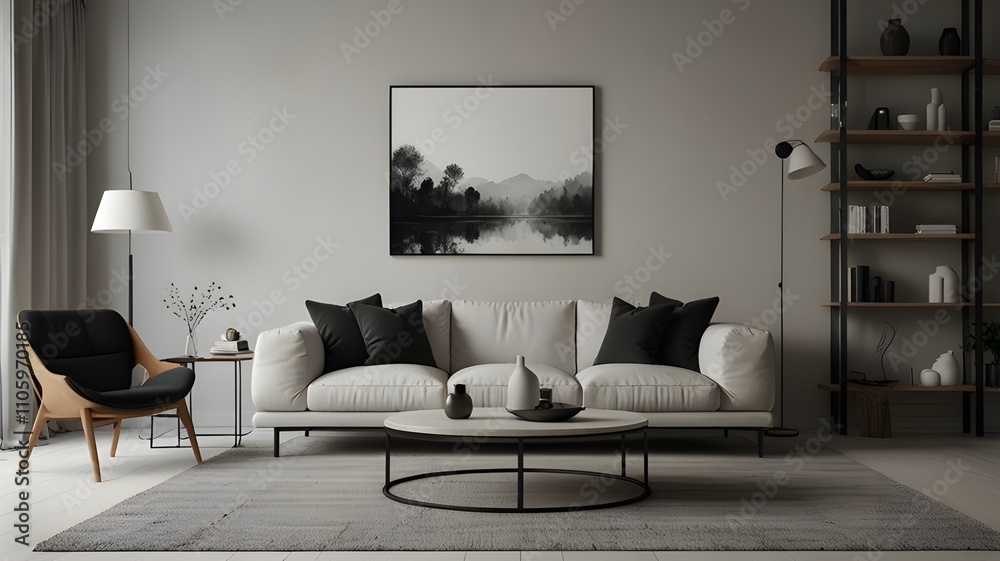 Obraz premium modern living room with armchair