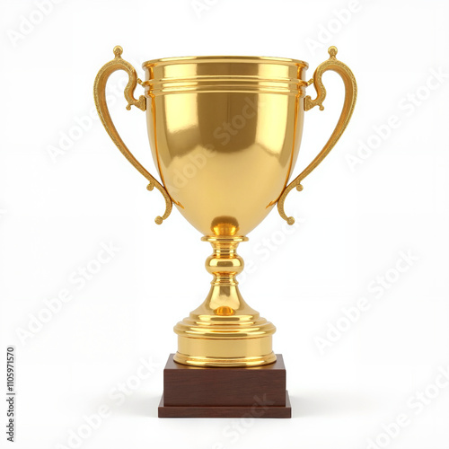 Wallpaper Mural gold cup isolated on white background Torontodigital.ca