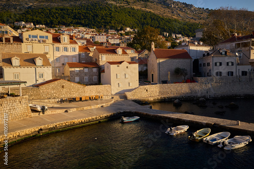 Old houses in Dubrovnik city, Croatia