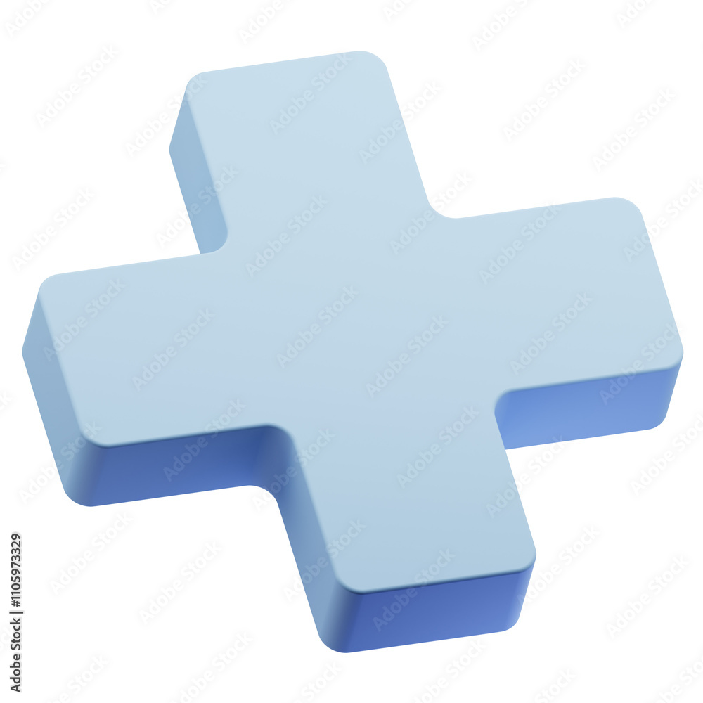blue medical symbol. 3d render icon illustration blue medical symbol. 3d render icon illustration