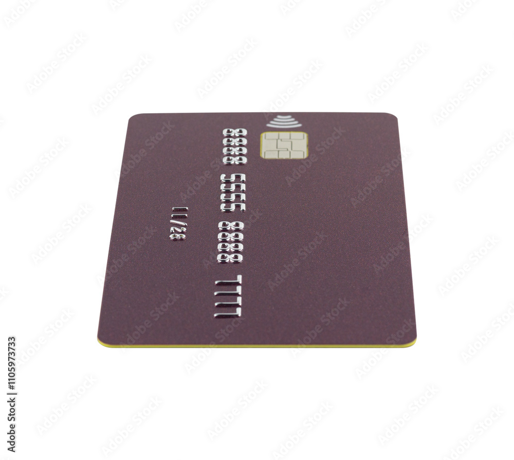 plastic card, credit card, with chip, isolated from background plastic card, credit card, with chip, isolated from background