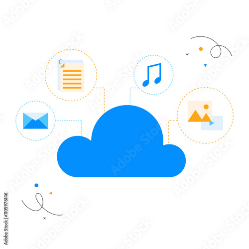 Upload File to Cloud Storage Illustrations