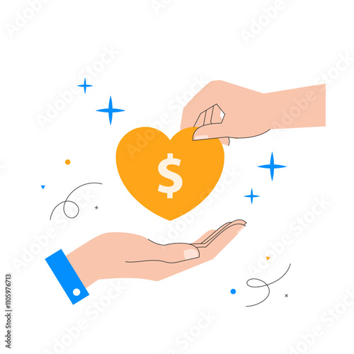 Charity Donations Illustrations