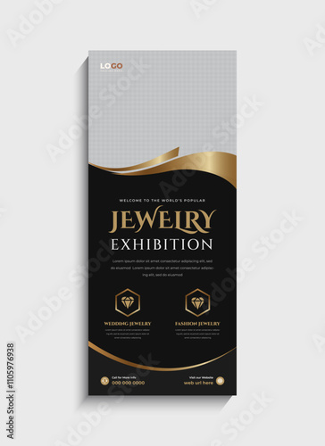 Jewelry business roll up banner or standee design