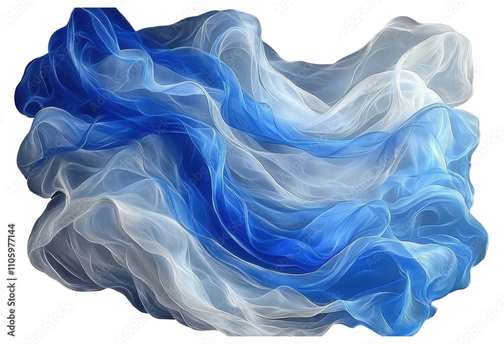 Abstract Blue and White Fabric Swirls Flowing Textile Soft Drape Elegant Waves Background Texture Abstract Blue and White Fabric Swirls Flowing Textile Soft Drape Elegant Waves Background Texture