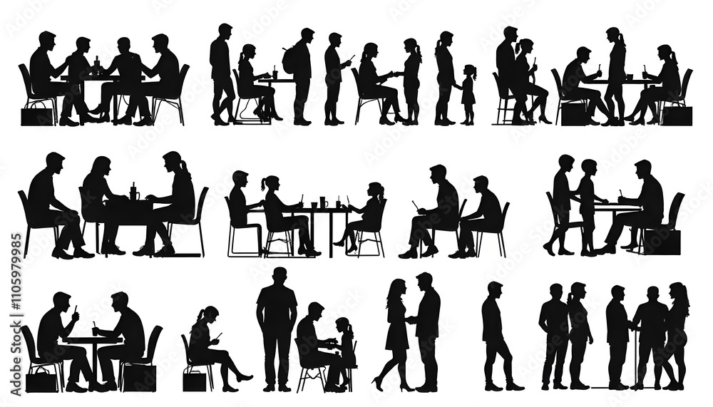 Silhouettes-of-people-in-group-settings-showcasing Silhouettes-of-people-in-group-settings-showcasing