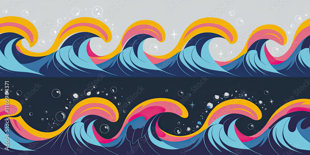 Dynamic Washi Paper Design Featuring Energetic Waves Dynamic Washi Paper Design Featuring Energetic Waves
