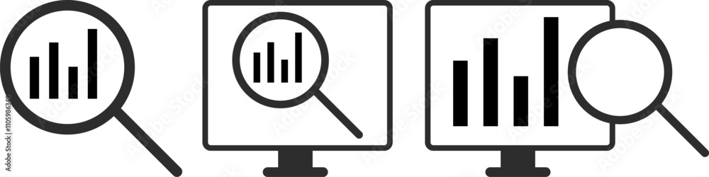 Set of Search analytics icon. concept of key performance indicator or business visualisation. analytics icon symbol
Set of Search analytics icon. concept of key performance indicator or business visualisation. analytics icon symbol