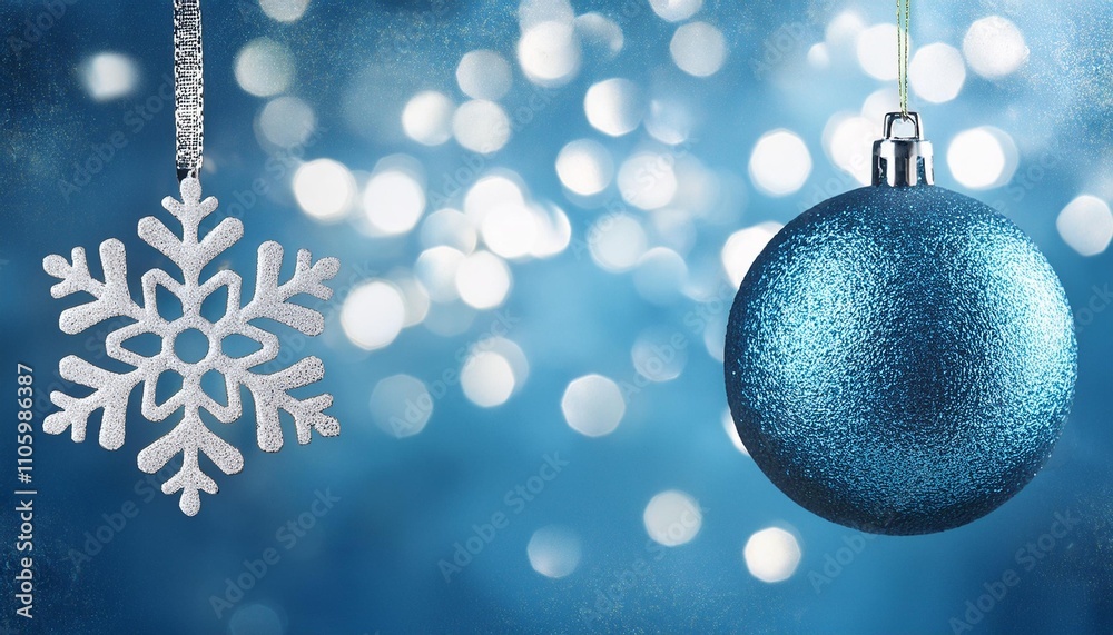 blue christmas ball on snow blue christmas ball on snow