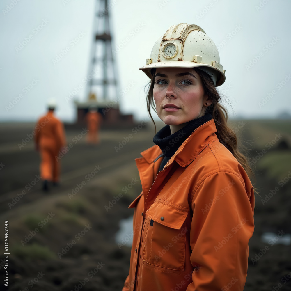 female oil worker exploring oil and gas fields female oil worker exploring oil and gas fields