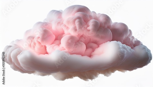 pink sponge isolated on white