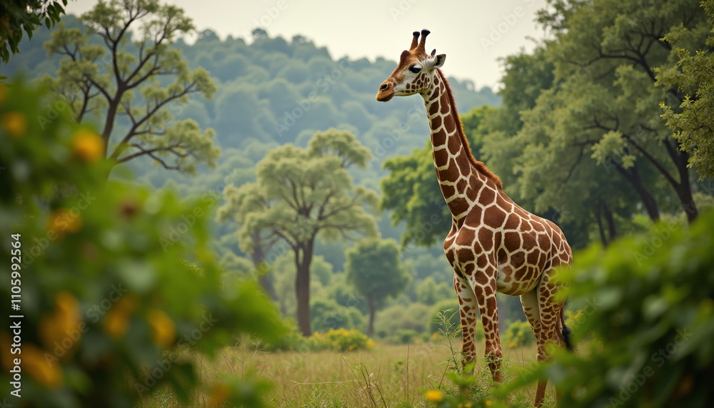 Fototapeta premium Giraffe In The Jungle
