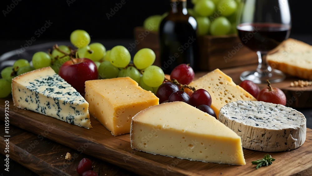 Elegant cheese platter with a variety of cheeses for upscale events. Elegant cheese platter with a variety of cheeses for upscale events.