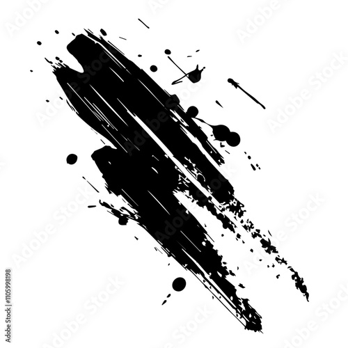 creative ink splatter brush strokes for design