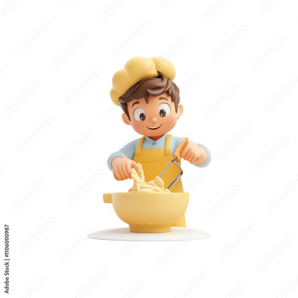 Cartoon Chef Character Preparing Food for Culinary Illustration - Generated AI Cartoon Chef Character Preparing Food for Culinary Illustration - Generated AI