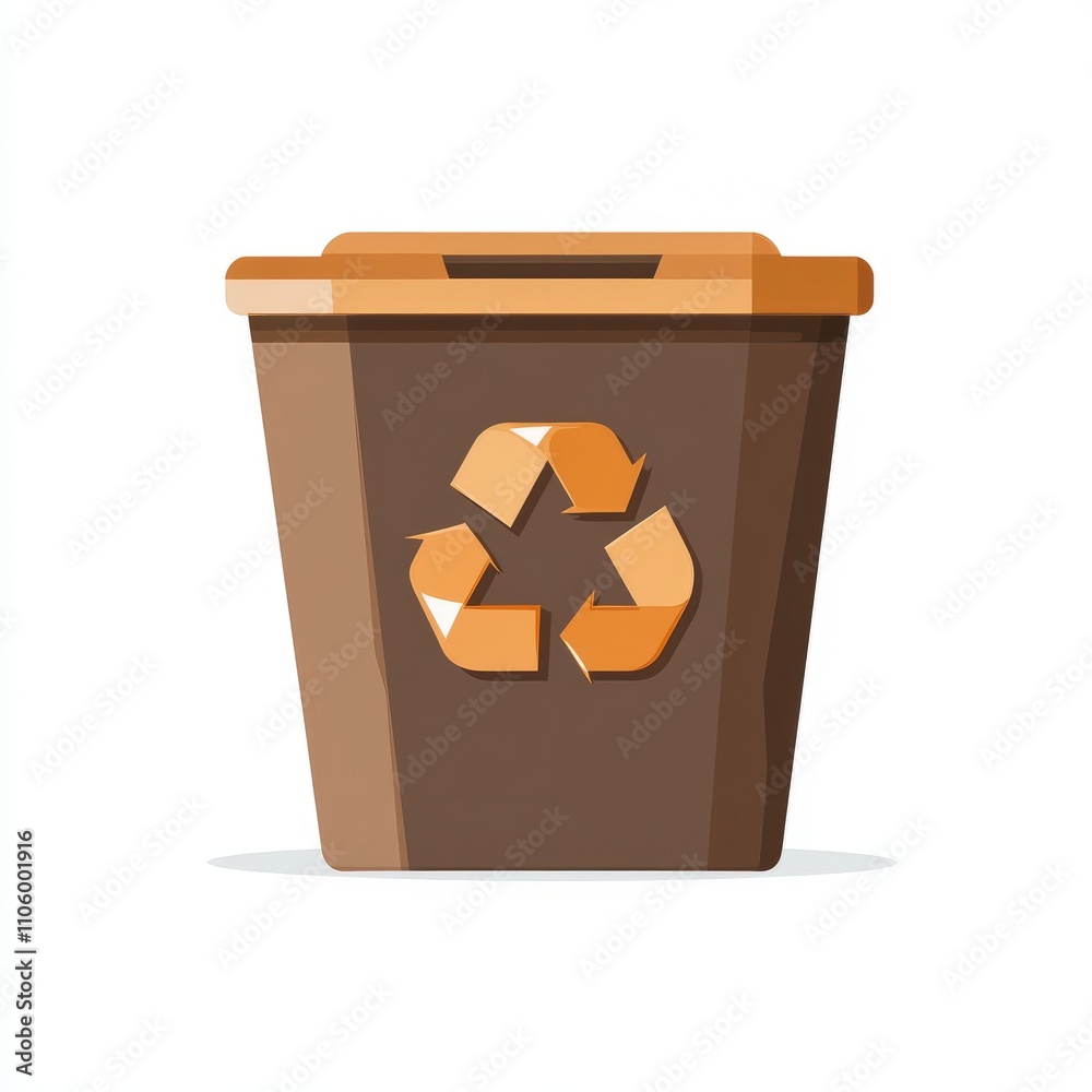 Recycling Bin Illustration for Sustainability Recycling Bin Illustration for Sustainability