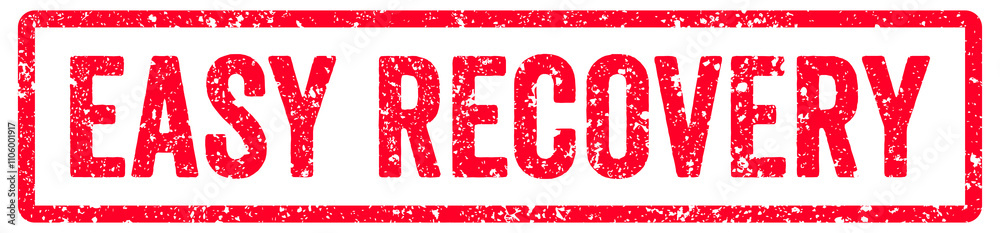 Easy Recovery Stamp Transparent Seal, Red Grunge Easy Recovery Word Rubber Stamp Seal Easy Recovery Stamp Transparent Seal, Red Grunge Easy Recovery Word Rubber Stamp Seal