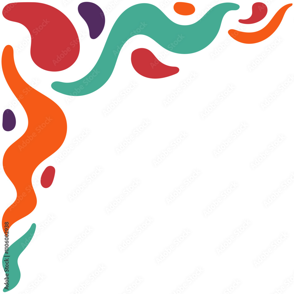 Abstract doodle corner. Decorative element in the form of a corner in the ethnic oriental, Indian style. Abstract doodle corner. Decorative element in the form of a corner in the ethnic oriental, Indian style.