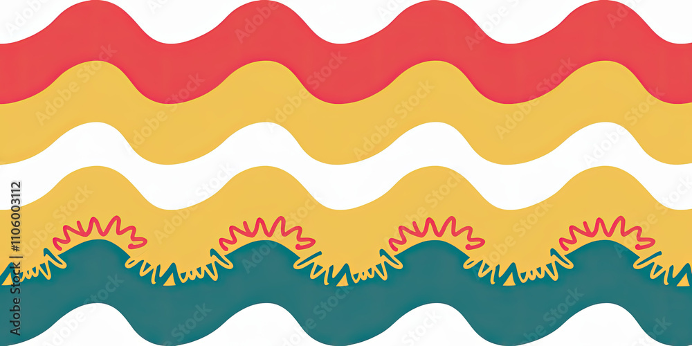Vibrant Washi Paper Design with Cheerful Zig-Zag Pattern Vibrant Washi Paper Design with Cheerful Zig-Zag Pattern