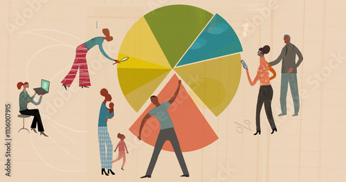 People and interest rate pie chart 